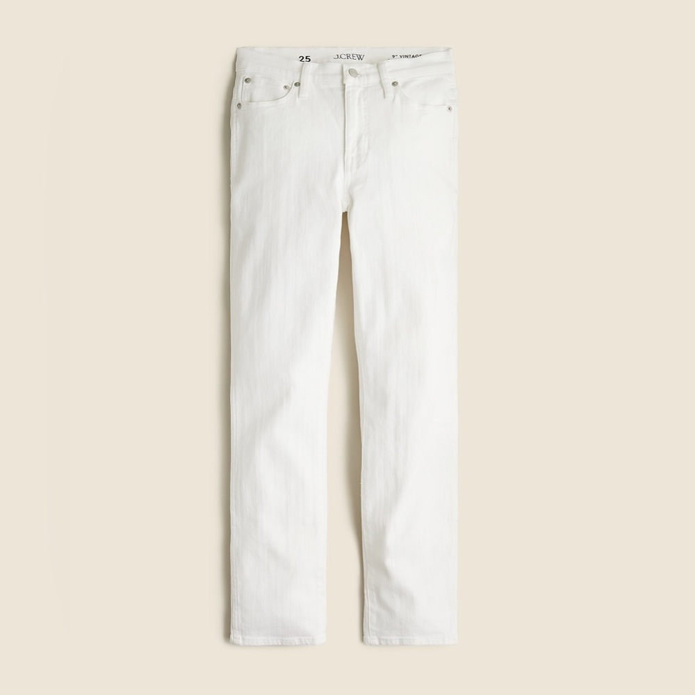J.Crew - Women's Vintage Slim Straight Jeans - Size 27 - Color White